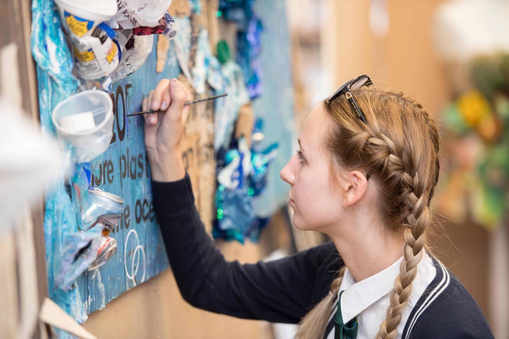 Senior Pupil in Art Studio