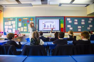 Junior pupils in classroom