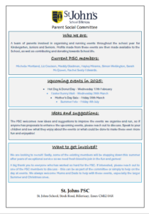 Parent Social Committee Flyer